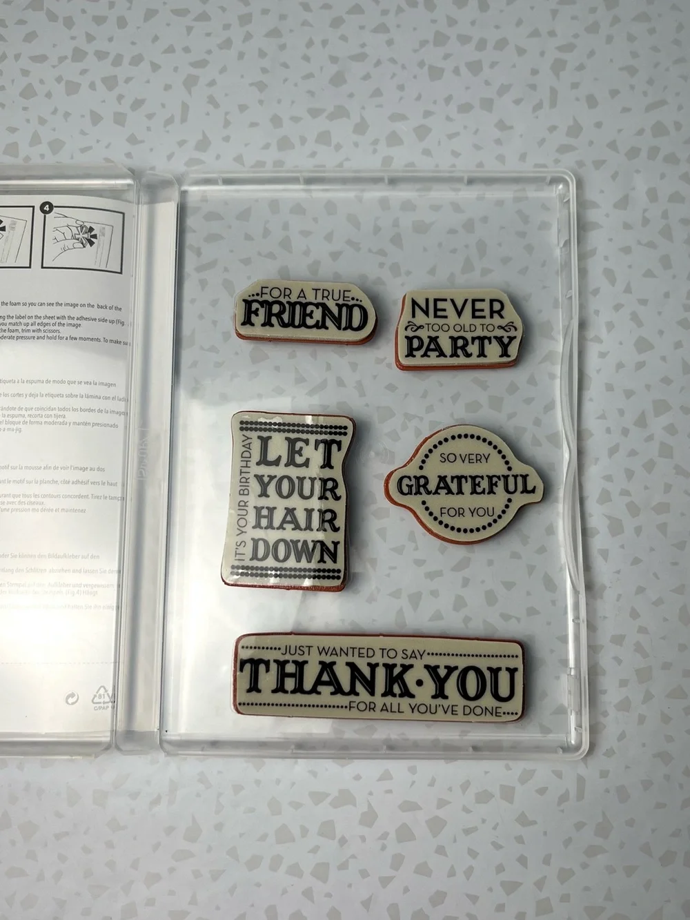 Stampin Up Rubber Stamps Lot of 5 (35 Pieces)